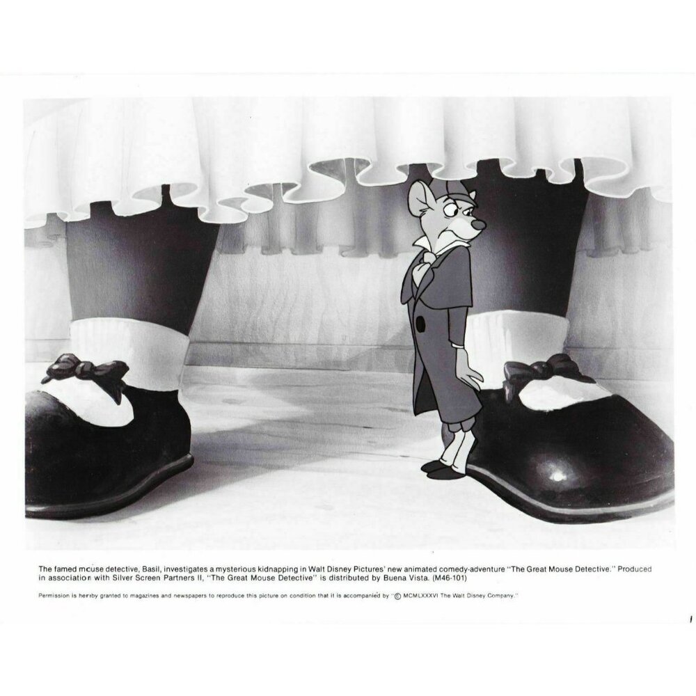 Basil of Baker St Promo Photograph Disney The Great Mouse Detective 1986 8x10